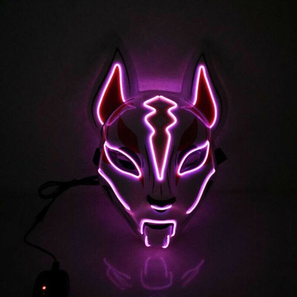 Clubbing Rave Party Light Up Scary LED Mask Costume Cosplay - Picture 1 of 8